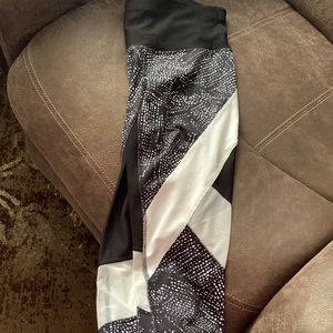 black and white capris
